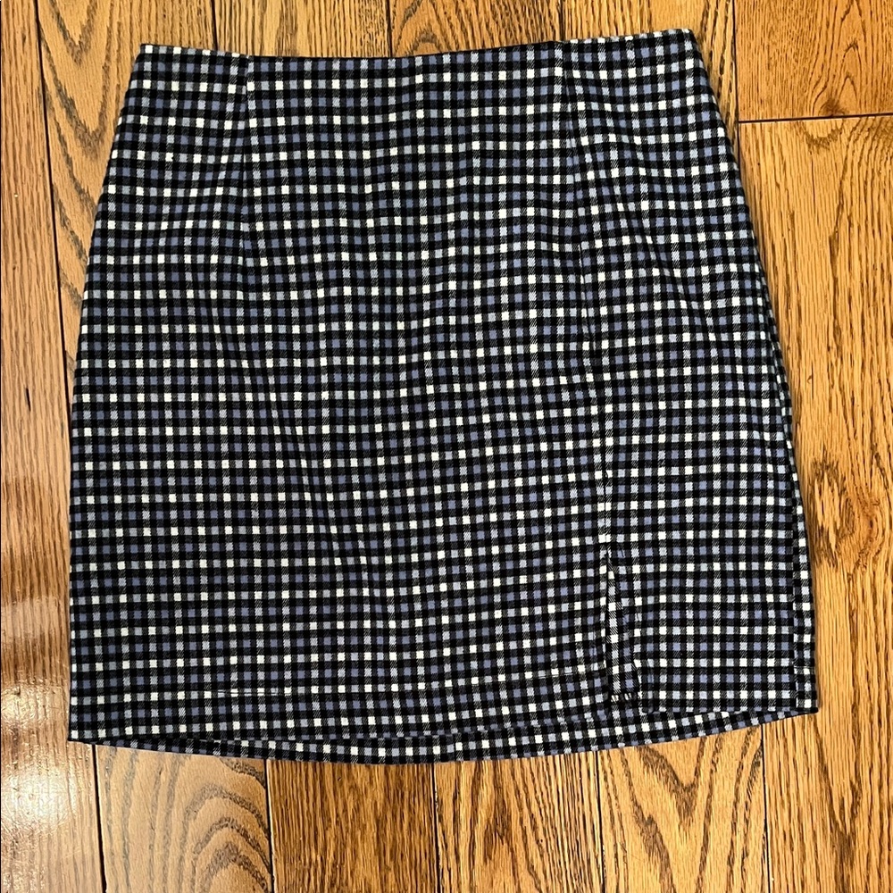 Wild Fable Black and White Checkered Mini Skirt